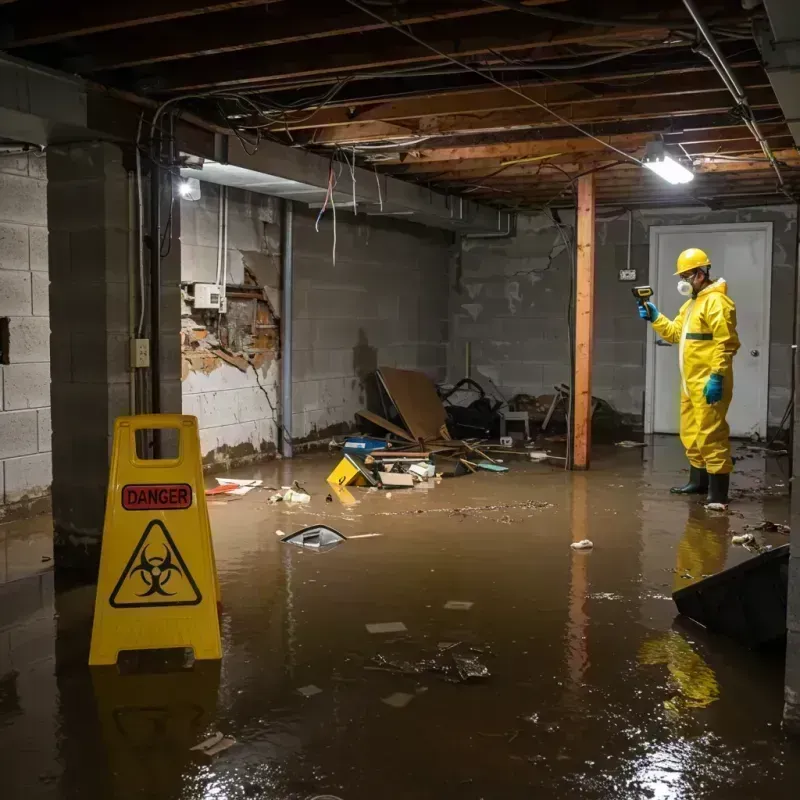 Flooded Basement Electrical Hazard in Tome, NM Property